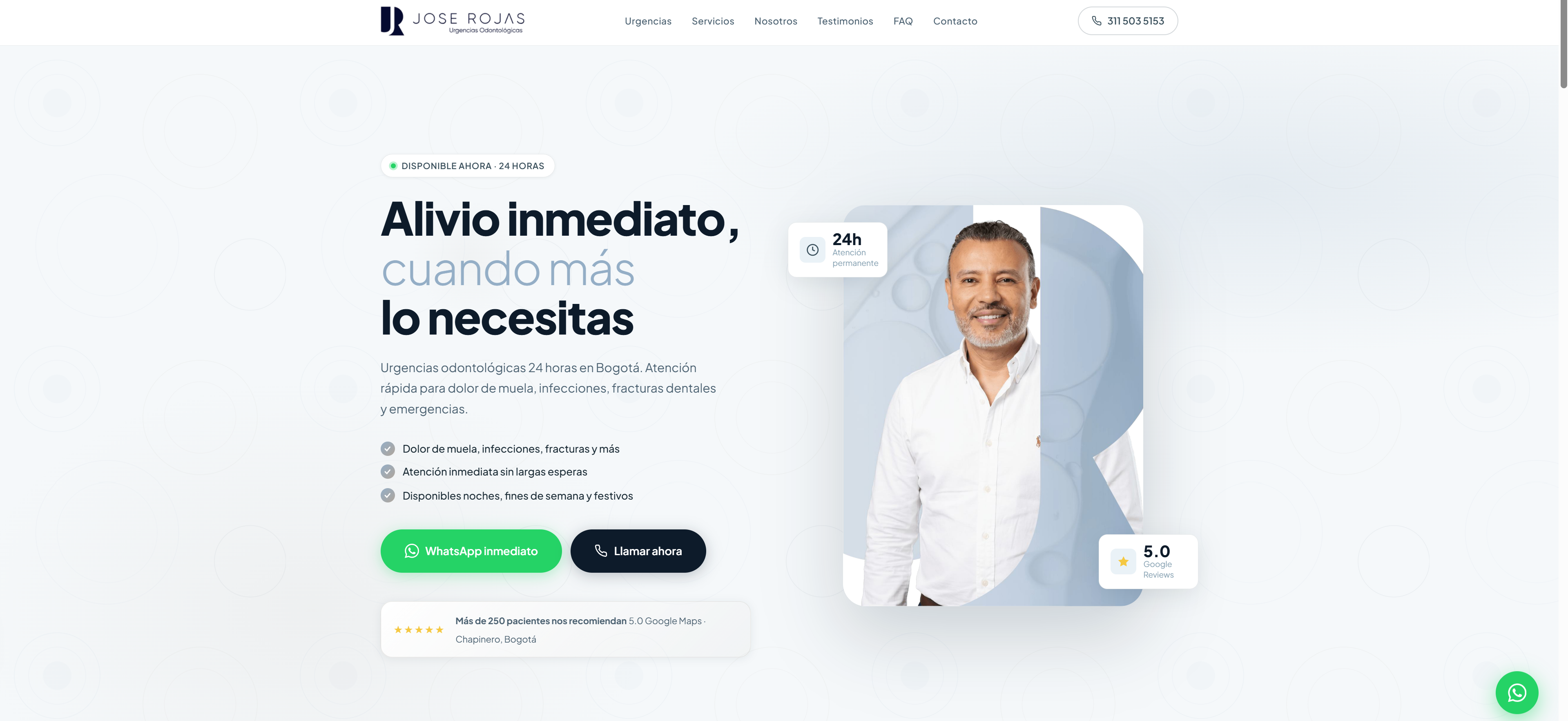 Vista previa del proyecto Odontología 24 Horas